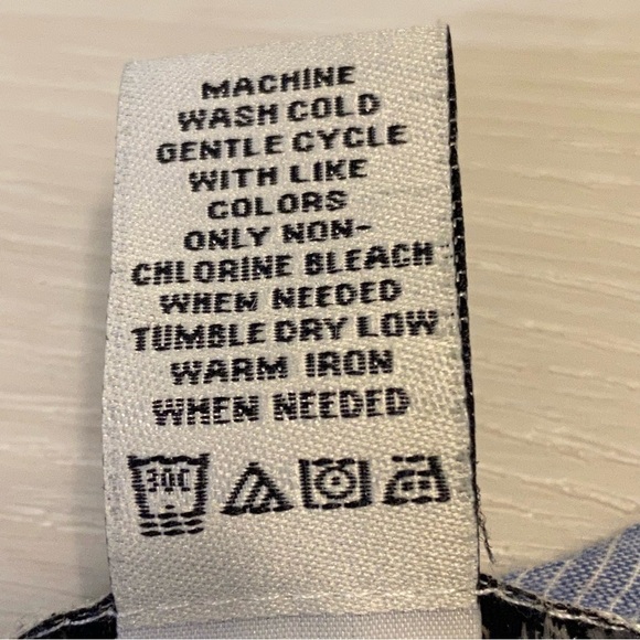 American Rag Striped Peplum Eyelet Tank, Blue-White, Size Medium - Picture 4 of 13